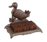 Antique Brown Boot Brush Cast Iron Duck Weighted Boot Brush Shoe Scraper Doormat