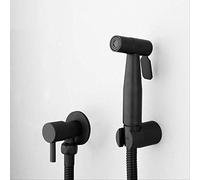 Antique Brushed Gold Handheld Bidet Sprayer Kit Stainless Steel Toilet Bidet Faucet with Matte Black Shower Head & Valve Luxury Bathroom Accessories