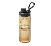 Antique Building 18oz Stainless Steel Insulated Water Bottle with Full Wrap Printing-Double-Walled,Leak-Proof, Ideal for Sports,Gym,Outdoor,Travel Camping