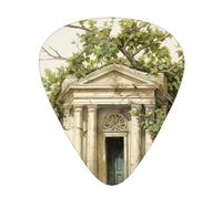 Antique Building With Roman Olive Branch And Greek Guitar Picks Set-Premium Abs Material,Various Thicknesses-Enhance Your Playing Experience