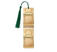 Antique Building with Roman Olive Branch and Greek Print 5pcs Wooden Bookmarks with Tassels, Reading Page Markers Book Marks, Gifts for Men Women