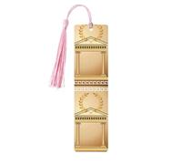Antique Building with Roman Olive Branch and Greek Print 5pcs Wooden Bookmarks with Tassels, Reading Page Markers Book Marks, Gifts for Men Women