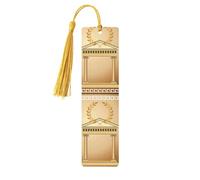Antique Building with Roman Olive Branch and Greek Print 5pcs Wooden Bookmarks with Tassels, Reading Page Markers Book Marks, Gifts for Men Women