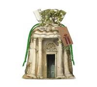 Antique Building With Roman Olive Branch And Greek Print Charming Gift Bag,Drawstring Pouches For Small Gifts,For Jewelry And Party Favors
