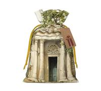 Antique Building With Roman Olive Branch And Greek Print Charming Gift Bag,Drawstring Pouches For Small Gifts,For Jewelry And Party Favors