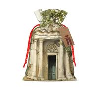 Antique Building With Roman Olive Branch And Greek Print Charming Gift Bag,Drawstring Pouches For Small Gifts,For Jewelry And Party Favors
