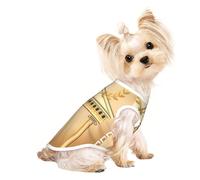 Antique Building with Roman Olive Branch and Greek print Dog Clothes T Shirts for Small Dogs Breathable Puppy Kitten Dog Shirts for Pet Dogs Cats