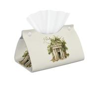 Antique Building With Roman Olive Branch And Greek Print Oblong Tissue Box Cover Holder For Living Room Kitchen Home Daily Decor Accessory