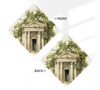 Antique Building With Roman Olive Branch And Greek Printing Fashion Car Air Freshener Cards 10 Pcs Car Scented Hanging Sheets