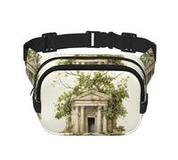 Antique Building with Roman Olive Branch and Greek Unisex Fashion Waist Packs, Stylish Fanny Packs for Workouts, Running, Traveling, and Hiking