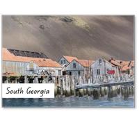 Antique Buildings of Whaling Village on South Georgia., Fridge Magnet