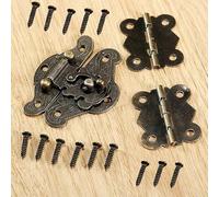 Antique Butterfly Hinge Hasp Kit Bronze Wood Box | Antique bronze finish, iron construction, fits wood boxes, jewelry cases, decorative hardware