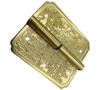 Antique Carved Brass Cabinet Door Hinges Furniture Repair Hinge Drawer Door Hinge Decorative Fittings Hardware for Jewelry Box Small Decorative Hardware