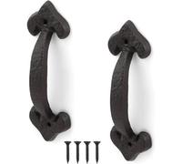 Antique Cast Iron Door Handle 2 Pieces Sliding Door Handle Retro For Shed Garages Cupboards