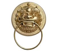 Antique Cast Iron Door Knocker, 1Pcs 300MMVintage Brass Die Casting Lion Head Door Knocker Handle Solid WoodGlass Courtyard Gate Ring Knob(30mm)