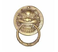 Antique Cast Iron Door Knocker, 1Pcs Vintage Brass Die Casting Lion Head Door Knocker Handle Solid WoodGlass Courtyard Gate Ring Knob(200mm Bronze Color)