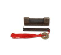 Antique Chinese Padlock - Vintage Lock, Brass Cabinet Lock, Proof & Fade Resistant, ic Old Fashioned Padlock, Secure Jewelry & Boxes, Durable Bronze Finish