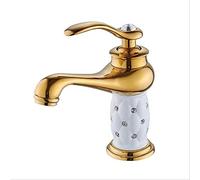 Antique Chrome Single Handle Bathroom Sink Faucet, Diamond Water Spout, Hot & Cold Mixer Tap for Elegant Basin Décor