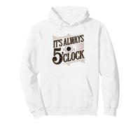 Antique Clock Collector Always Five Oclock Horologist Humor Pullover Hoodie