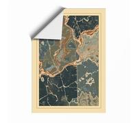 Antique Coastal Cartography Vintage Unframed Wall Art Print A1 (84.1×59.4cm), Wall Decor for Living Room, Bedroom, Office & Home, Art Gift