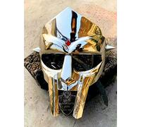Antique Collection MF Doom Gladiator Halloween Mask Mad-villain Golden Finish Brass Face Armour new