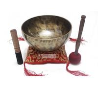 Antique Color Tibetan Handmade Meditation Singing Bowl Sets by Nepalese Handicraft Zone 10"