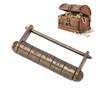 Antique Combination Padlock, Zinc Alloy Antique English Words Combination Lock, Vintage Password Lock for Wooden Jewelry Gift Wine Tool Boxes