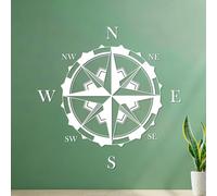 Antique Compasses Symbols Set Engraving Decals 54.6x55.6cm Personalized Customization White
