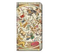 Antique Constellation Star Sky Map PU Leather Flip Case Cover For LG Q7
