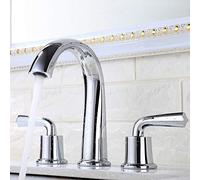 Antique Copper 3-Hole Bathtub Faucet Stylish & Practical Bathroom Tap Modern Silver Finish Elegant Design for Luxury Bathrooms