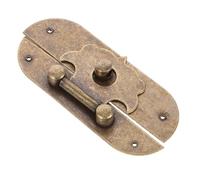 Antique Copper Box Latch Hasp for Wooden Chests and Dressing Boxes | Chinese Antique Style, Secure Closure Hardware, Easy Install for DIY Woodworking and Home Decor