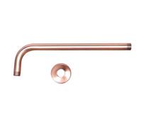 Antique Copper Brass Shower Head Extension Pipe - 12" Long Wall Cover - Shower Arm Bathroom Accessory (Standard 1/2")