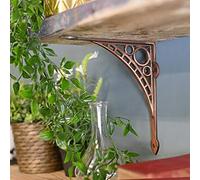 Antique Copper Finish Iron Bridge Shelf Bracket 22 x 22cm