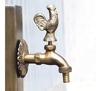 Antique Copper Garden Faucet Decorative Water Tap for Pets Washing Machine Mop Outdoor Balcony & Patio Retro Irrigation Hose Connector.