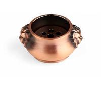 Antique Copper Incense Burner with Dual-Handle Design - Burner & Adjustable Metal Holder for Cones/Sticks/Coils, Matte/Polished Finish, Portable 29 * 14mm (Incense Holder)
