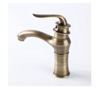 Antique Copper Single Hole Kitchen Sink Mixer Tap with Pop-Up Drain Stopper & Supply Lines 1 Handle Vani Basin Bath Faucet Vinta SLE Bathroom Tap-A