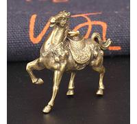 Antique Copper Statue Running War Horse Miniatures Figurines Tea Pet Table Ornament Decorations Metal Brass Sculpture Steed Keyring Pendants Art collection
