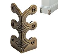 Antique Corner Protectors - Solid Brass Baseboard Cover Edge Guard | Decorative Skiffers for Baseboard Corners, Wall Protection | Vintage Home Corner Guard for Hotels, Homes, and Offices