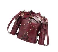 Antique Crossbody Purse Women's PU Leather Bag Retro Shoulder With Detachable Strap Crossbody