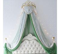Antique Crown Wall Canopy - Elegant Princess Bed Curtains for Bedroom Decoration, Castle Reading Nook Canopies