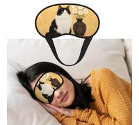 Antique Daisy Cat Eye Masks for Sleep Soft Comfort Sleep Masks with Elastic Strap Adjustable Blackout Eye Shade Covers for Women Men Travel/Sleeping