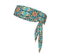 Antique Diamond Print Sports headband for outdoor running, mountain climbing and cycling forehead protection