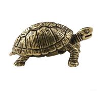 Antique Distressed Solid Copper Turtle Ornament for Home Decor, Desktop, Office, Garden & Patio - Weatherproof Figurine for lifes Enthusiasts, (A)
