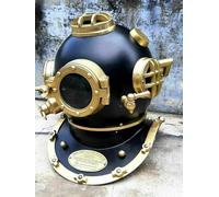 Antique Diving Helmet U.S Navy Mark V Solid Metal 18 Inch Size Divers Helmet