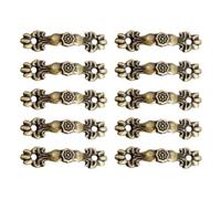 Antique Drawer Handles, 10PCS Zinc Alloy Cabinet Knobs Bronze Finish for Jewelry Box Wardrobe Dresser Cupboard, 4.3x1cm with Screws