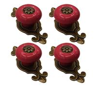 Antique Fashion Hardware 32mm Single Hole Knobs Metal Mixture and Earthenware Building for Kitchen Closet Drawer Deck Antique Fashion Dresser Knobs