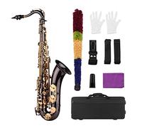 Antique Finish Bb Tenor Saxophone Sax Brass Body White Shell Keys Woodwind Instrument With Carry Case Sax Neck Straps (Color : Bb Style 2)