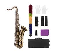 Antique Finish Bb Tenor Saxophone Sax Brass Body Woodwind Instrument With Carry Case Accessories