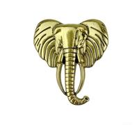 Antique finish long nose elephant head handle, enhancing the aesthetics of your furniture (antique gold)