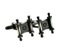 Antique Finish Torah Scroll Cufflinks Presented in a Box